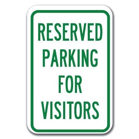 Signmission Reserved Parking For Visitors 12inx18in Heavy Gauge Aluminums, A-1218 Reserved Parkings - Re P V A-1218 Reserved Parking Signs - Re P V